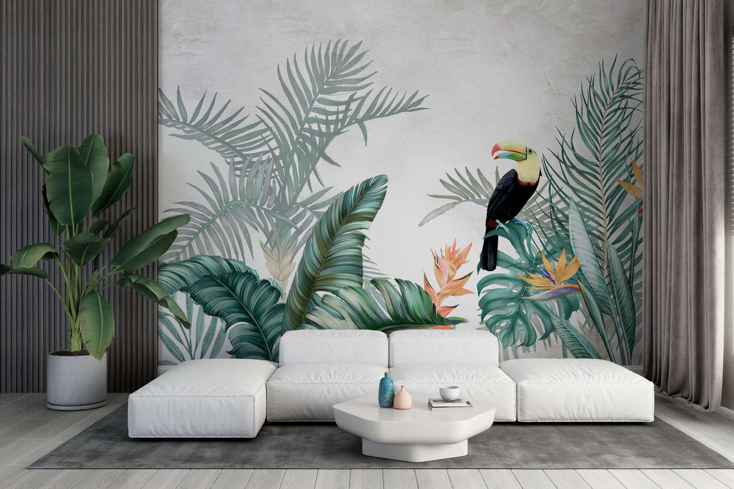 Fototapete Tukane im Laub