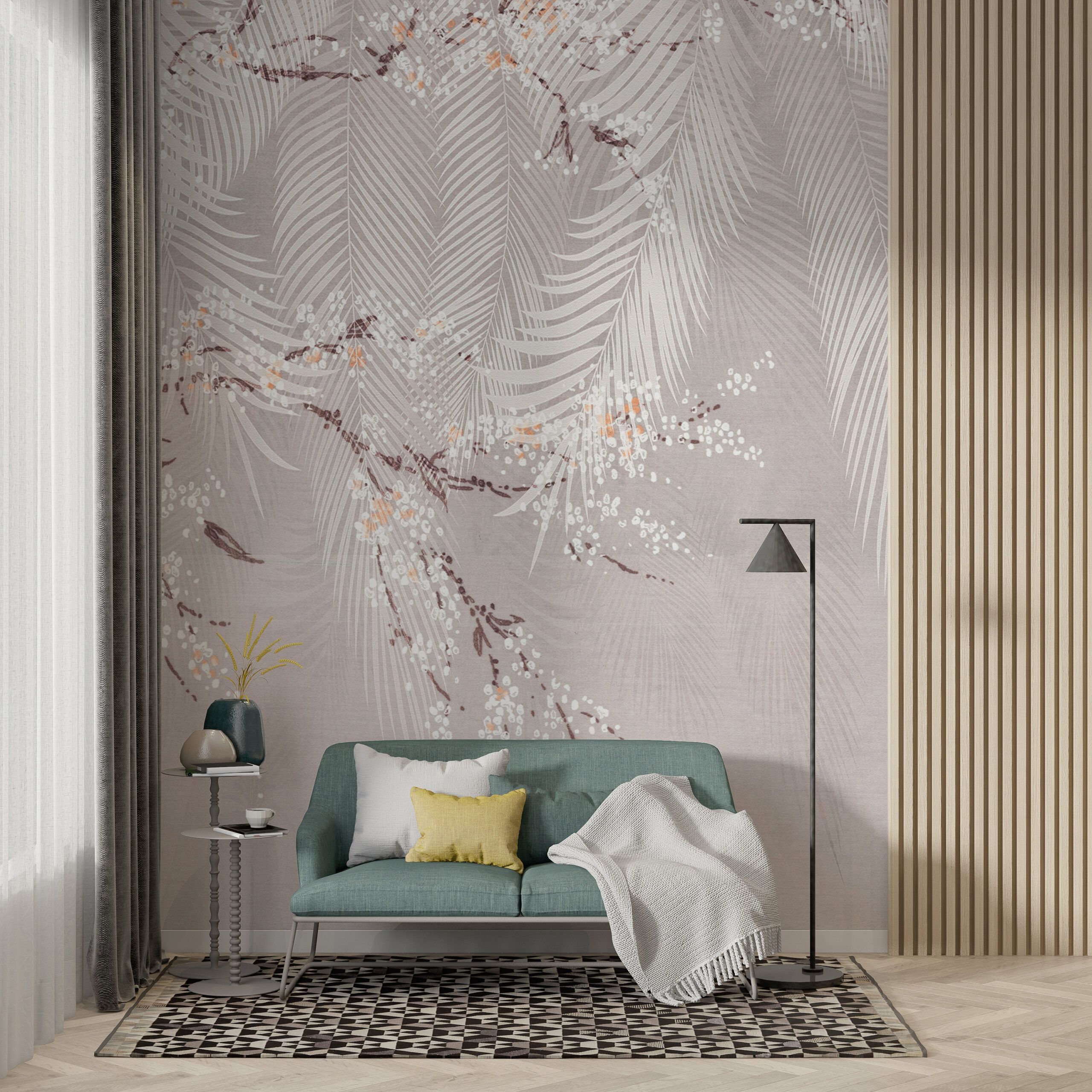 Fototapete Frühling in Grau