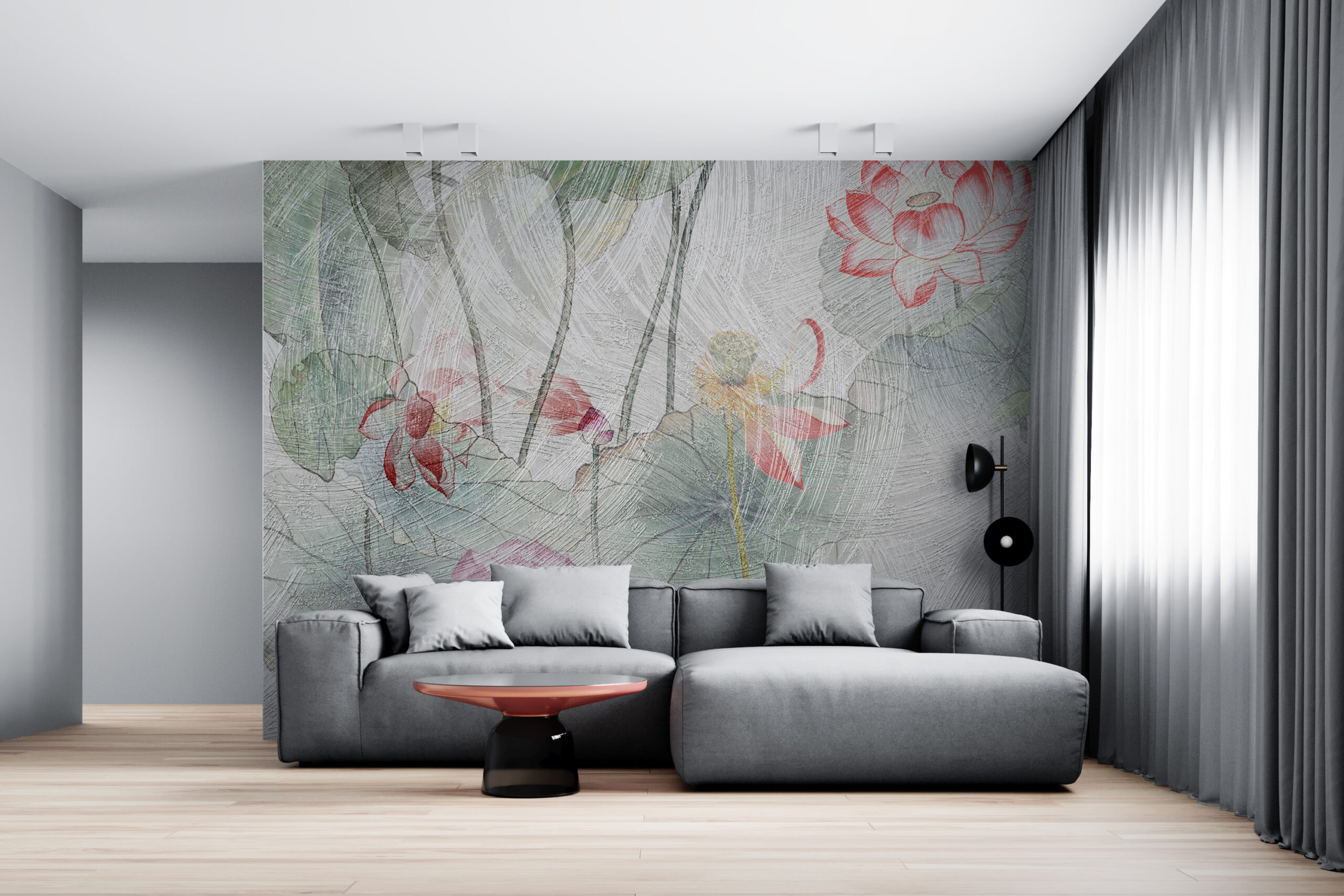 Fototapete Gemalte Seerosen