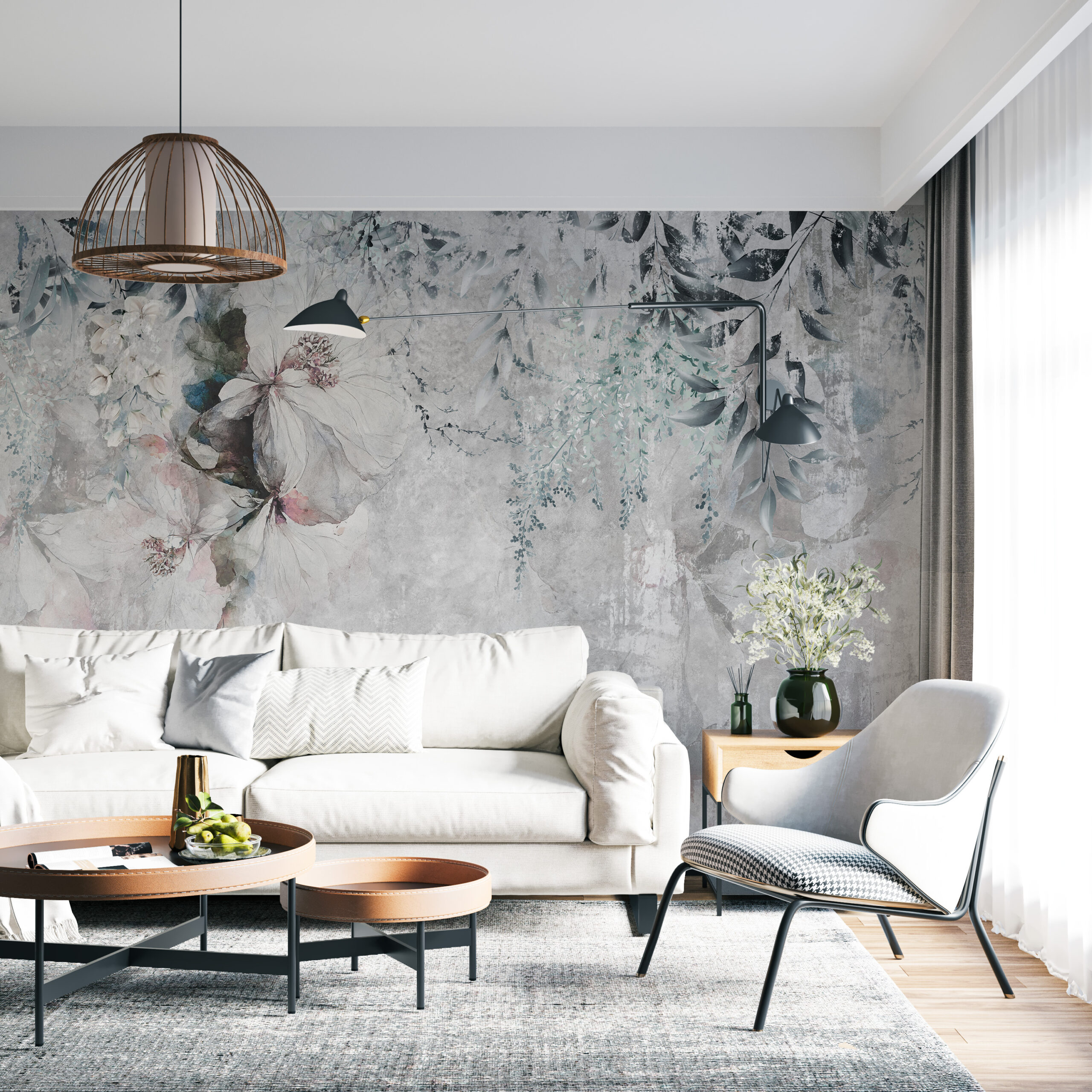 Fototapete Gemalte Blume