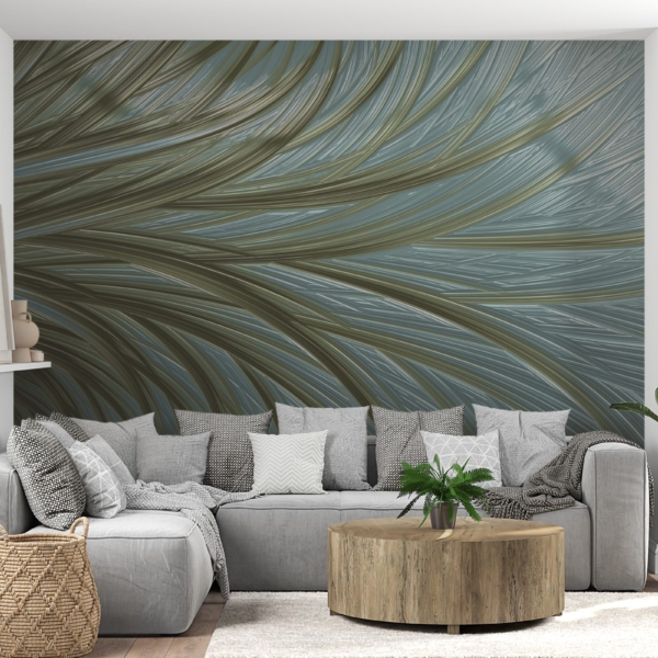 Wandmalerei Grün und Blau