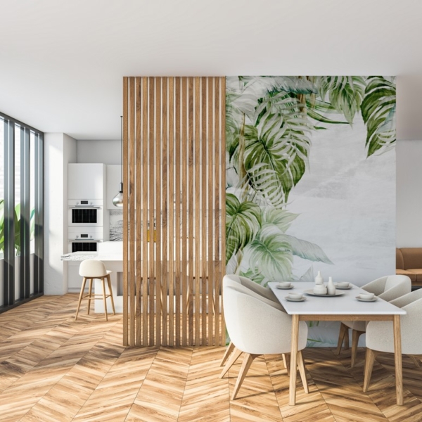 Exotische Säule Grün Tapete