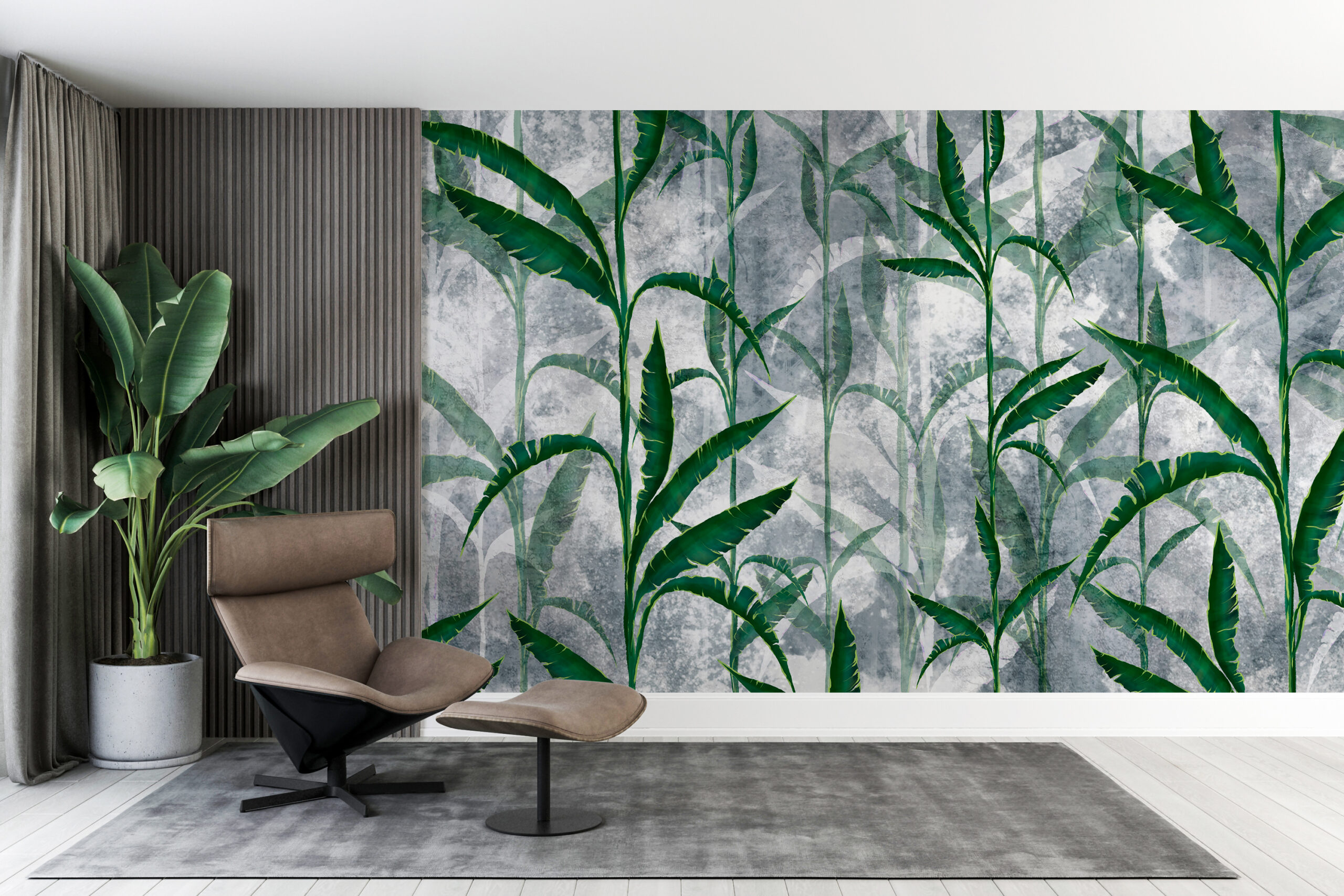 Wandmalerei Grüne Stängel