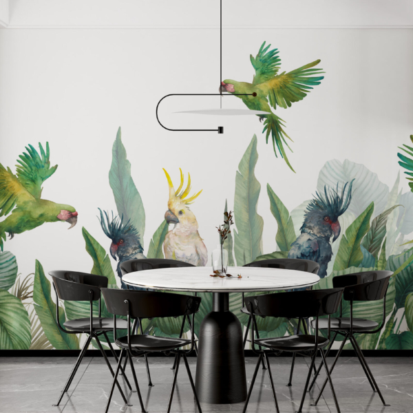 Fototapete Grüne Papageien