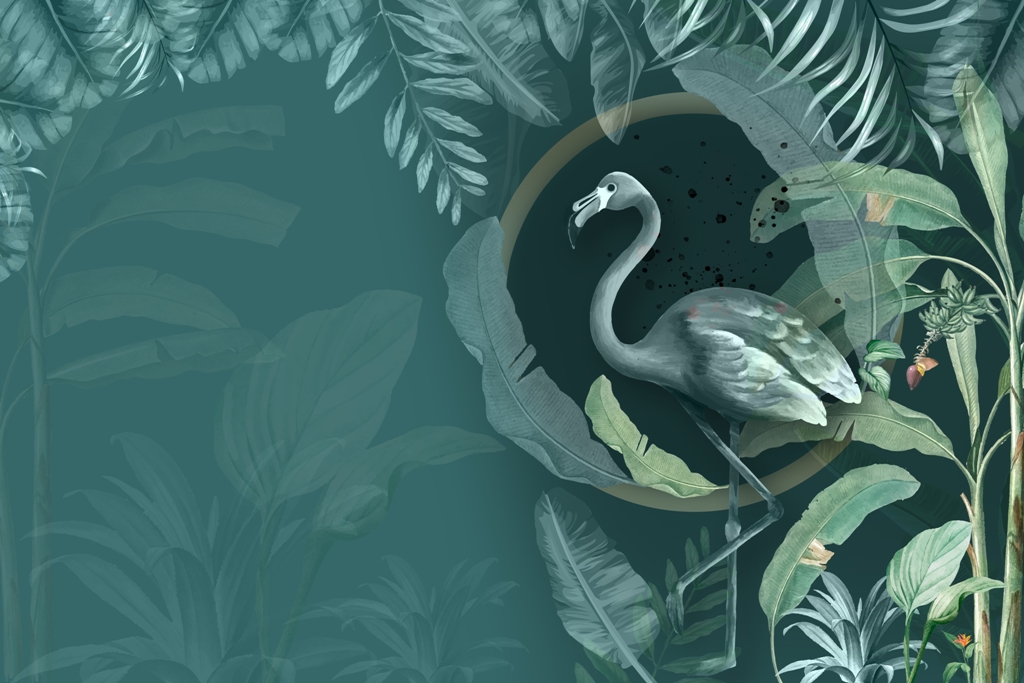 Fototapeta-Zielony-Flaming_2090874181-1