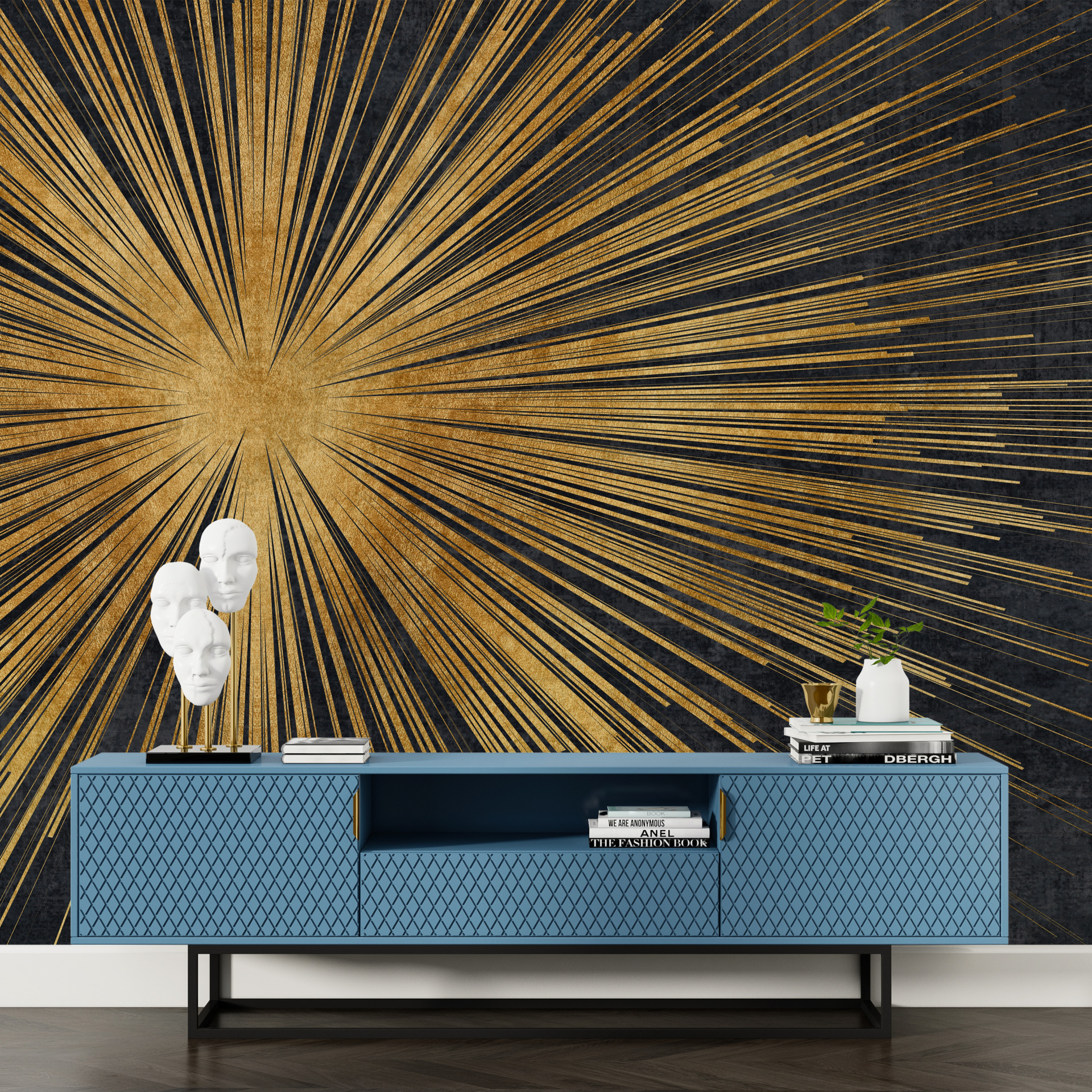 Fototapete Goldene Strahlen