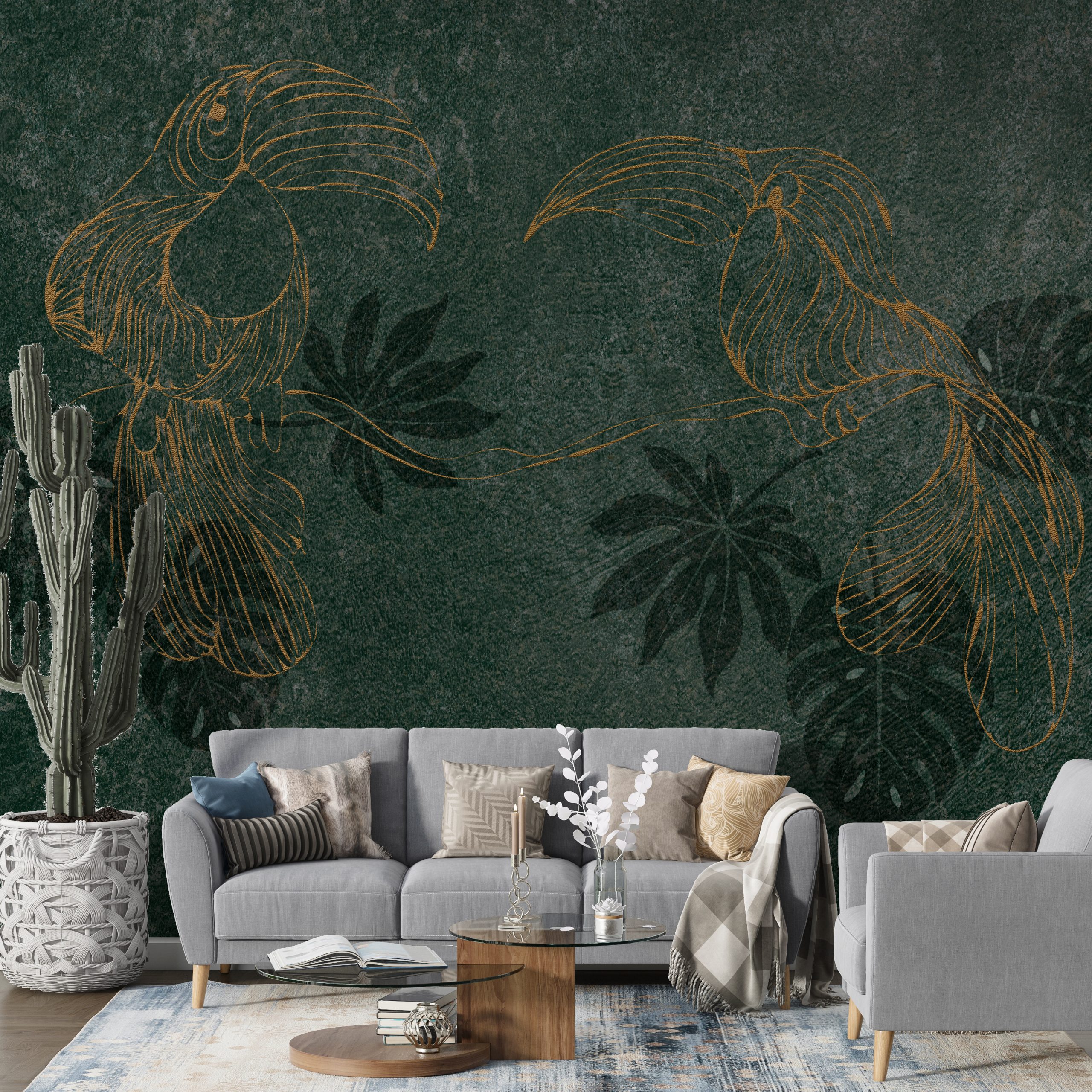 Fototapete Golden Toucans