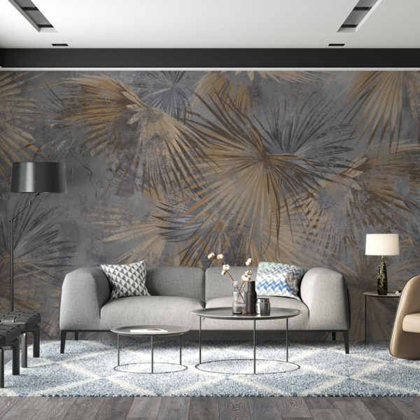 Fototapete Gold der entfalteten Blätter