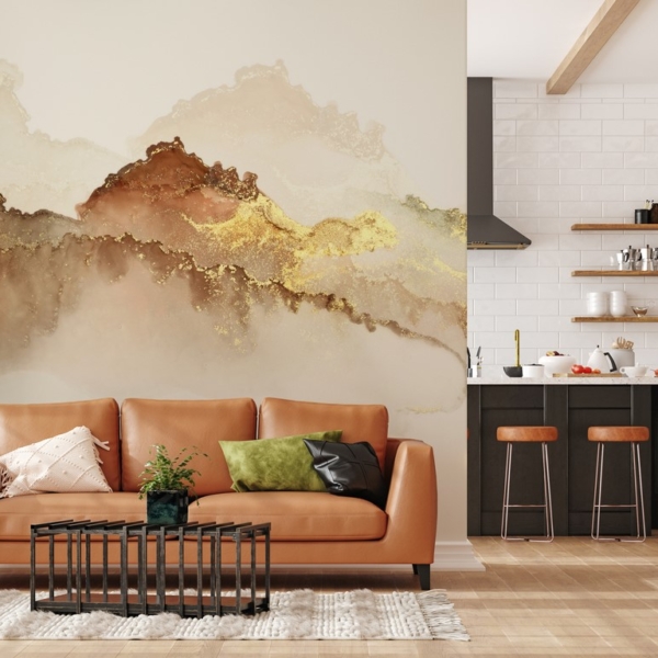 Wandmalerei Goldstaub