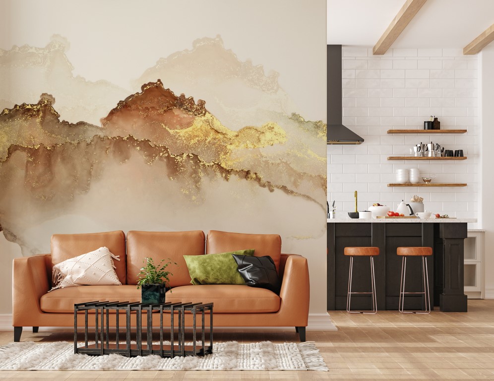 Wandmalerei Goldstaub