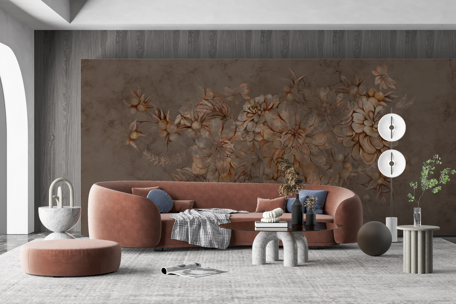 Fototapete Vanishing Bouquet