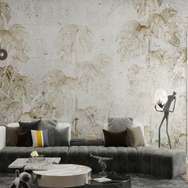 Wandmalerei Zerstört Monstera