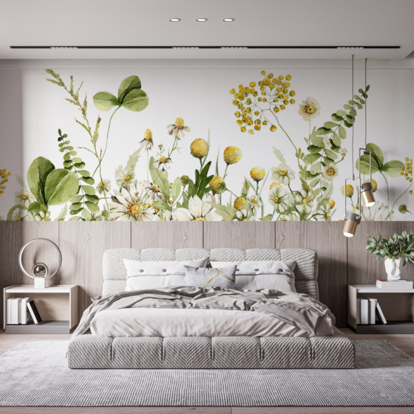 Fototapete Gelbe Wiese