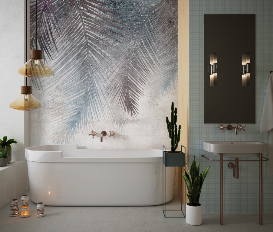 Fototapete Hängende Farnblätter