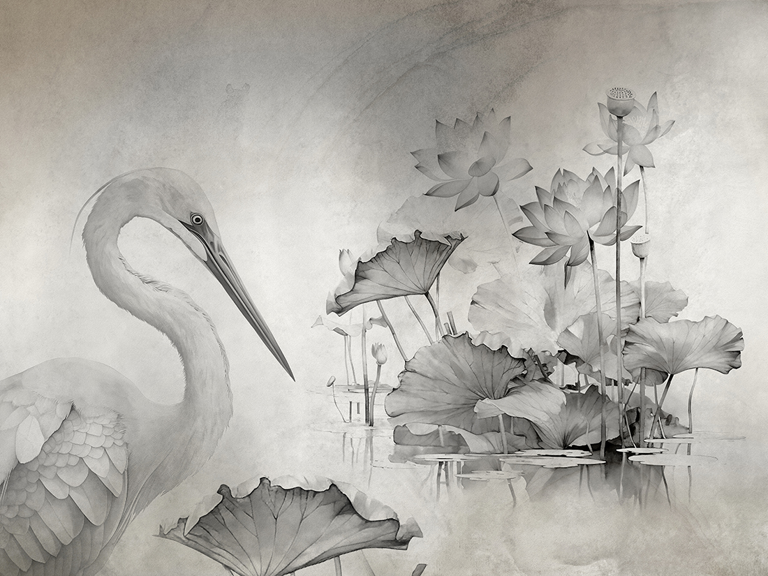 Wandmalerei Blätter Fans – Bild 3