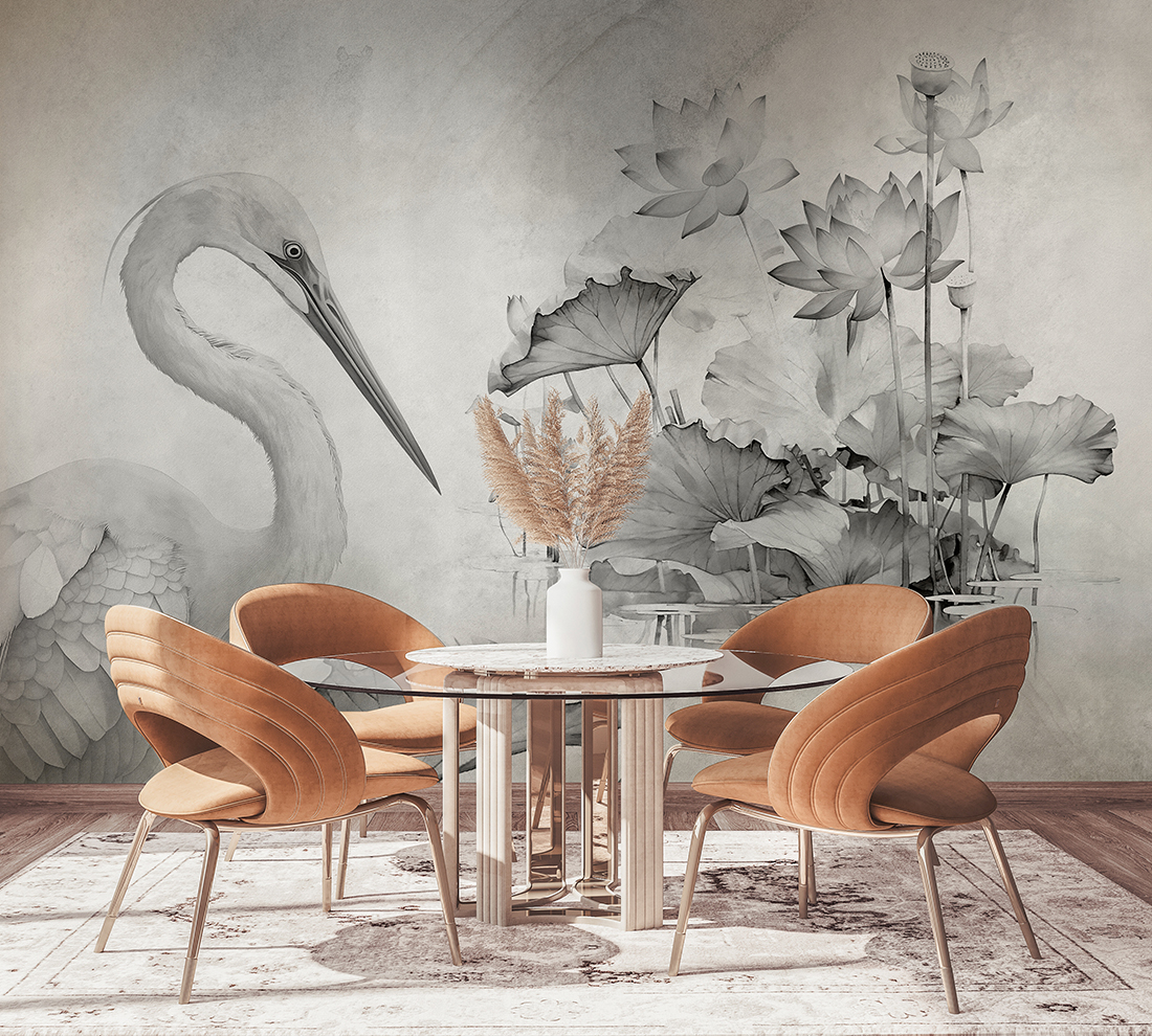 Wandmalerei Blätter Fans – Bild 4