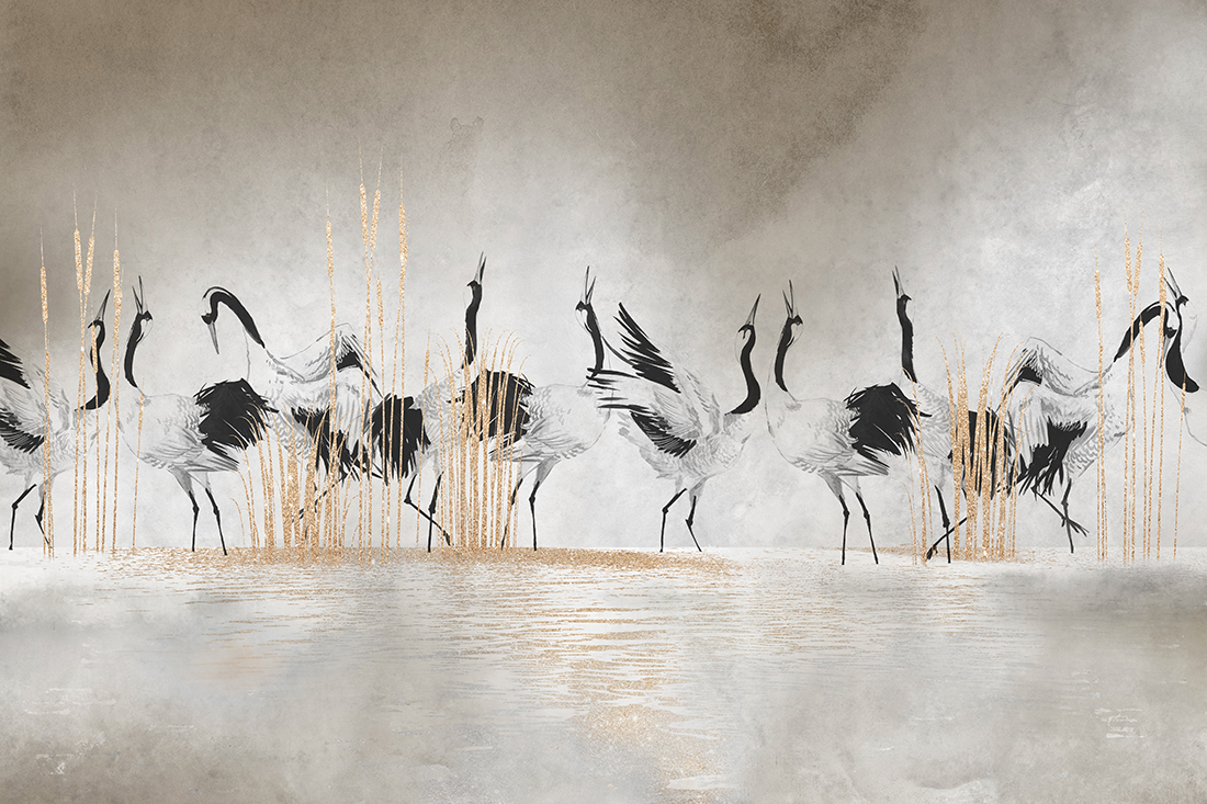 Wandmalerei Blätter Fans – Bild 5