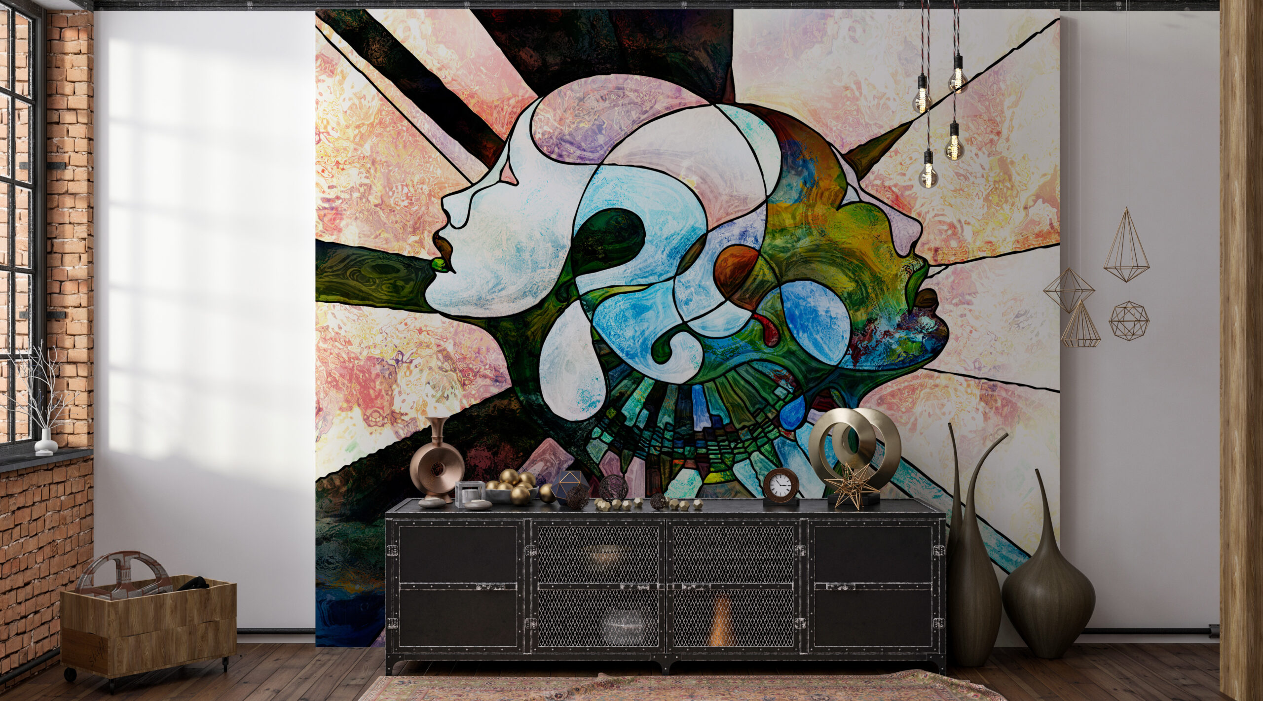 Wandmalerei Pop Abstraktion