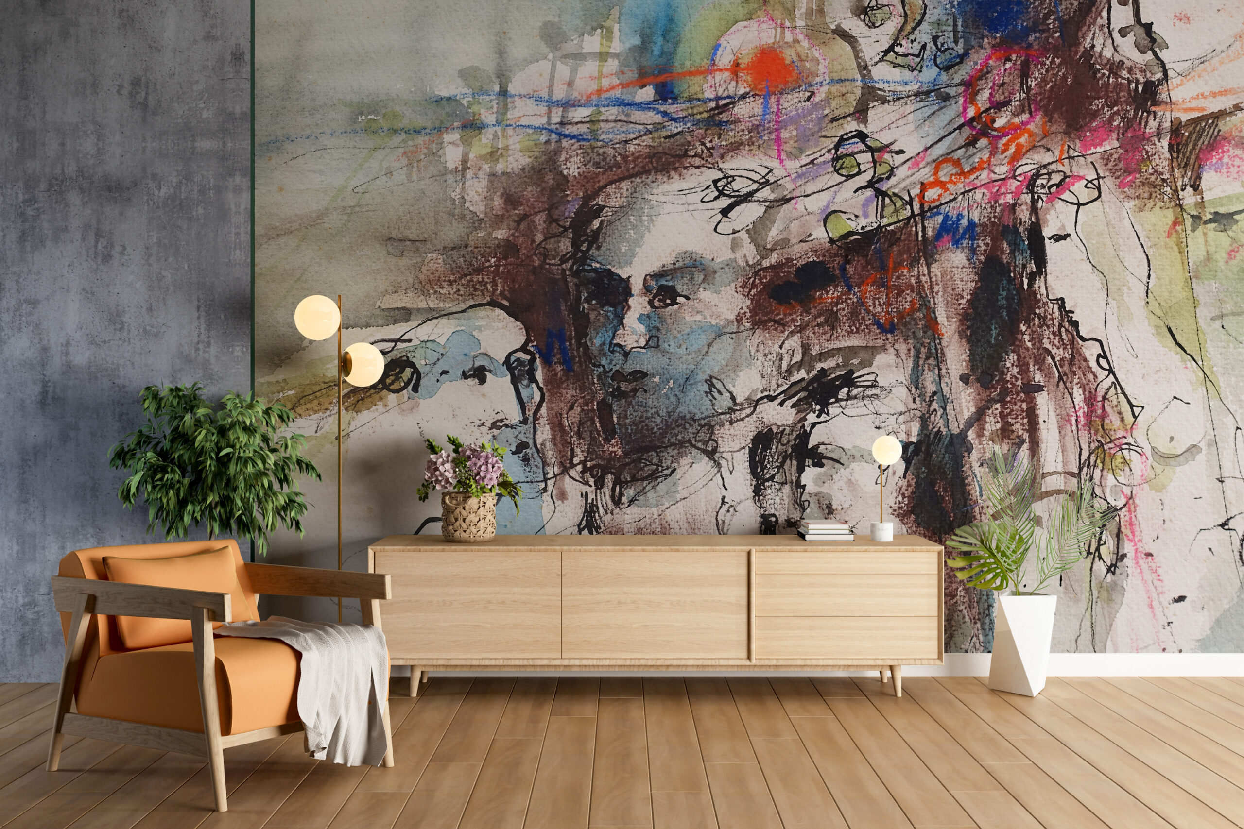 Fototapete Gesichter Abstrakt