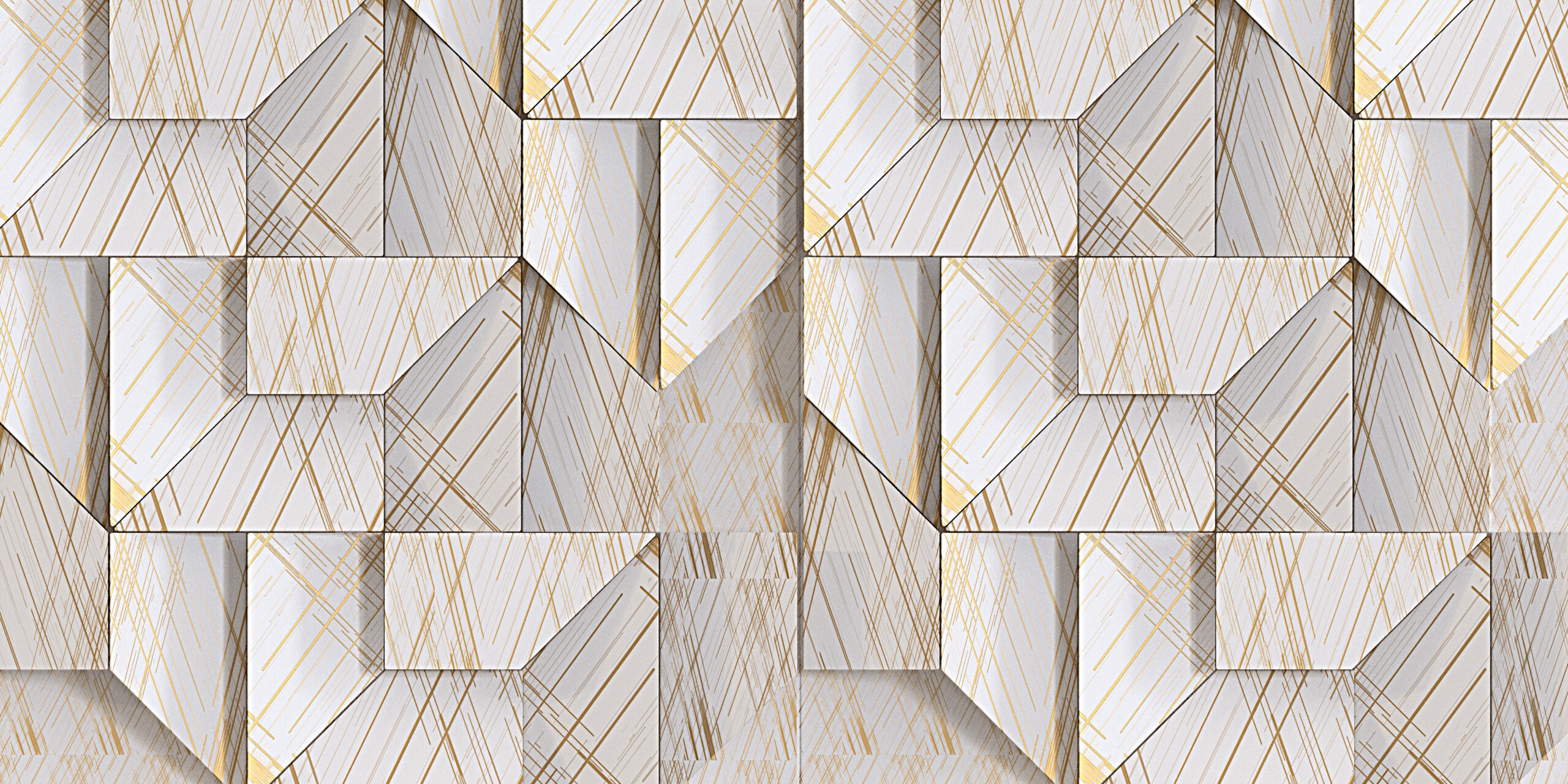 3d,Illustration.abstract,Background.,Volumetric,Geometry.,White,Large,Rectangles,With,Gold