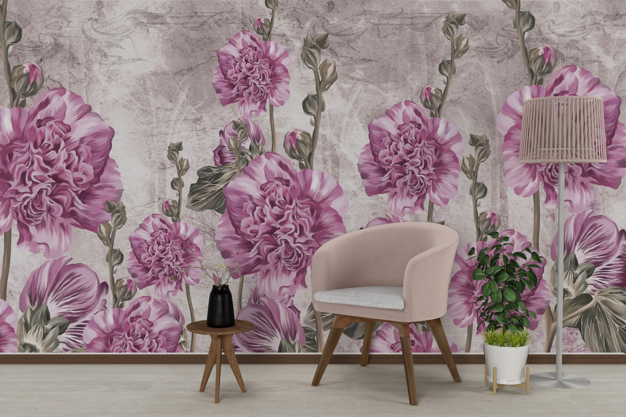 Fototapete Lila Blumen