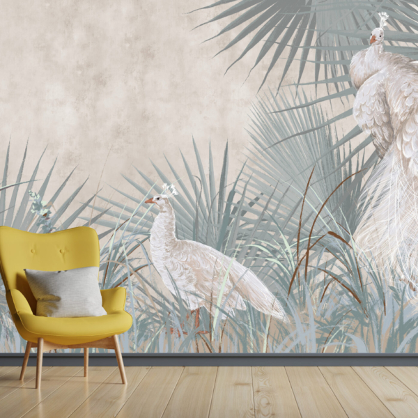 Fototapete Weißer Pfau