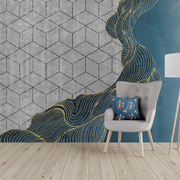 Hintergrundbild Geometrie und Wellen