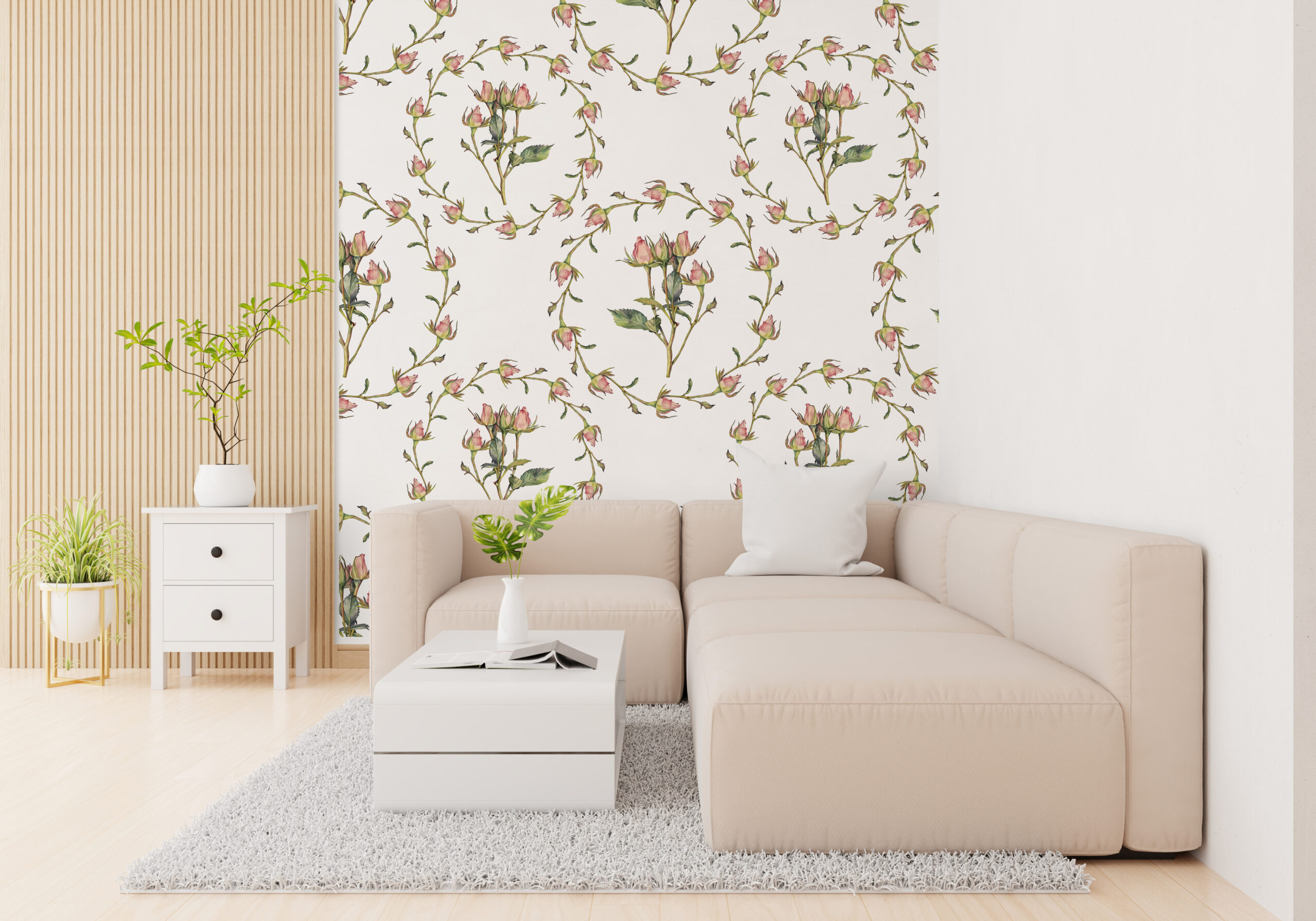 Fototapete Kranz aus Rosen