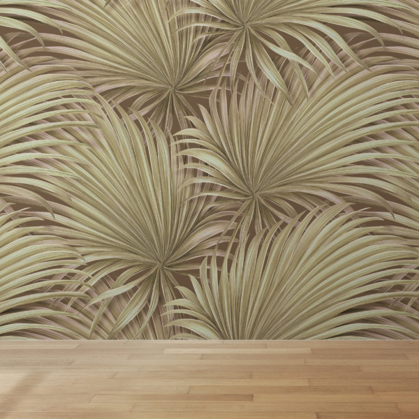 Fototapete Tropical Gold Leaves