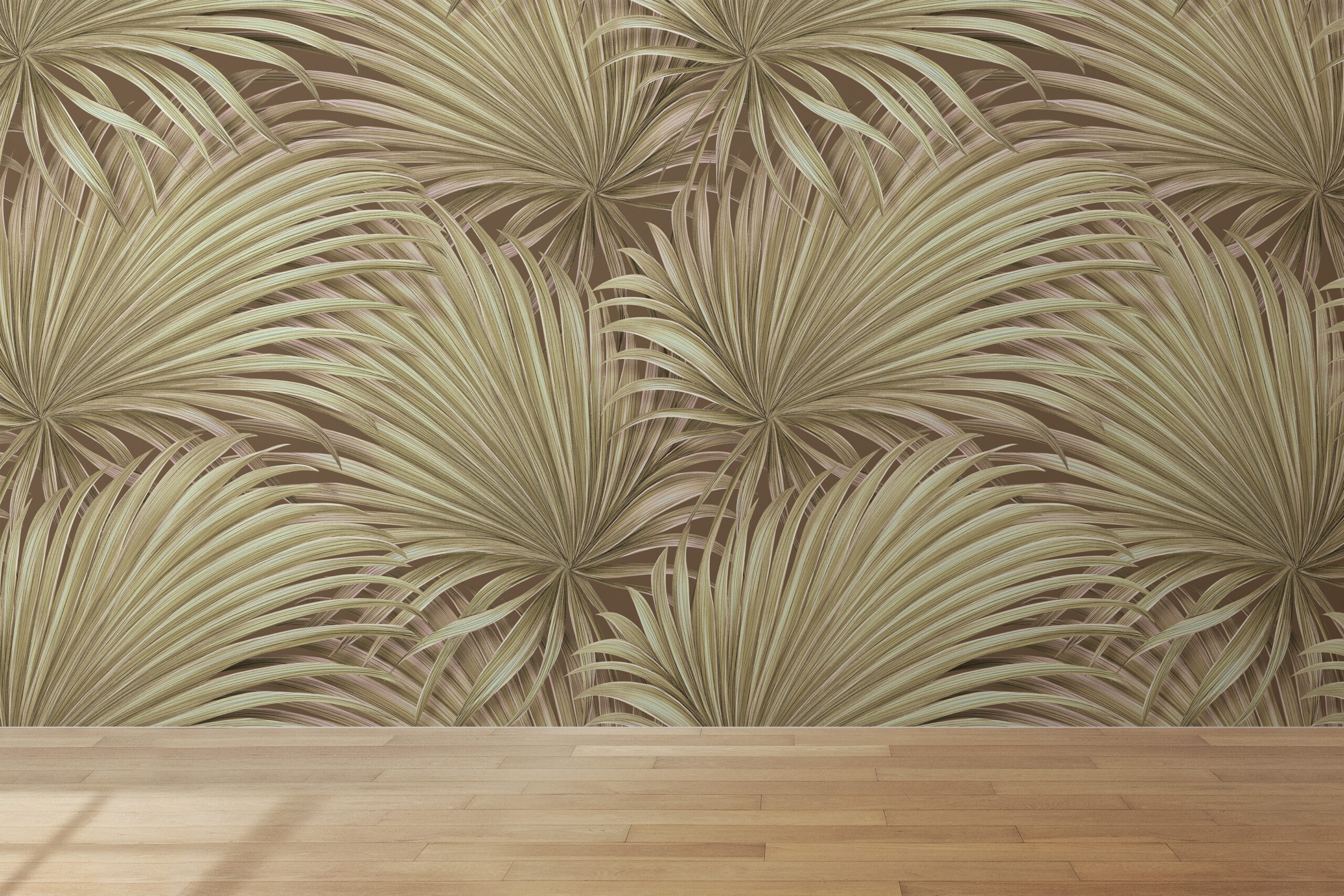 Fototapete Tropical Gold Leaves