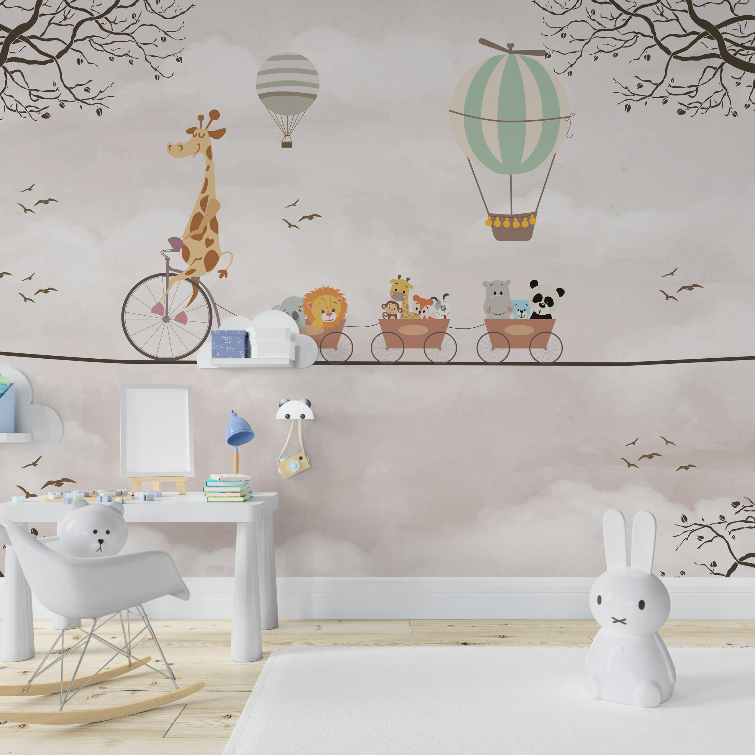 Fototapete Zirkus Zoo In Beige