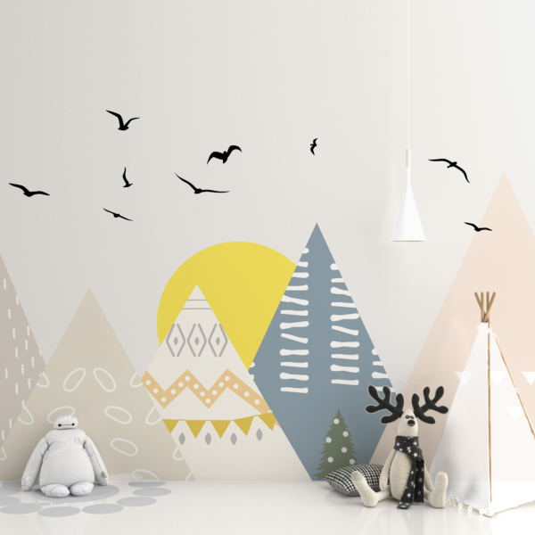 Fotomalerei Pastell Berge