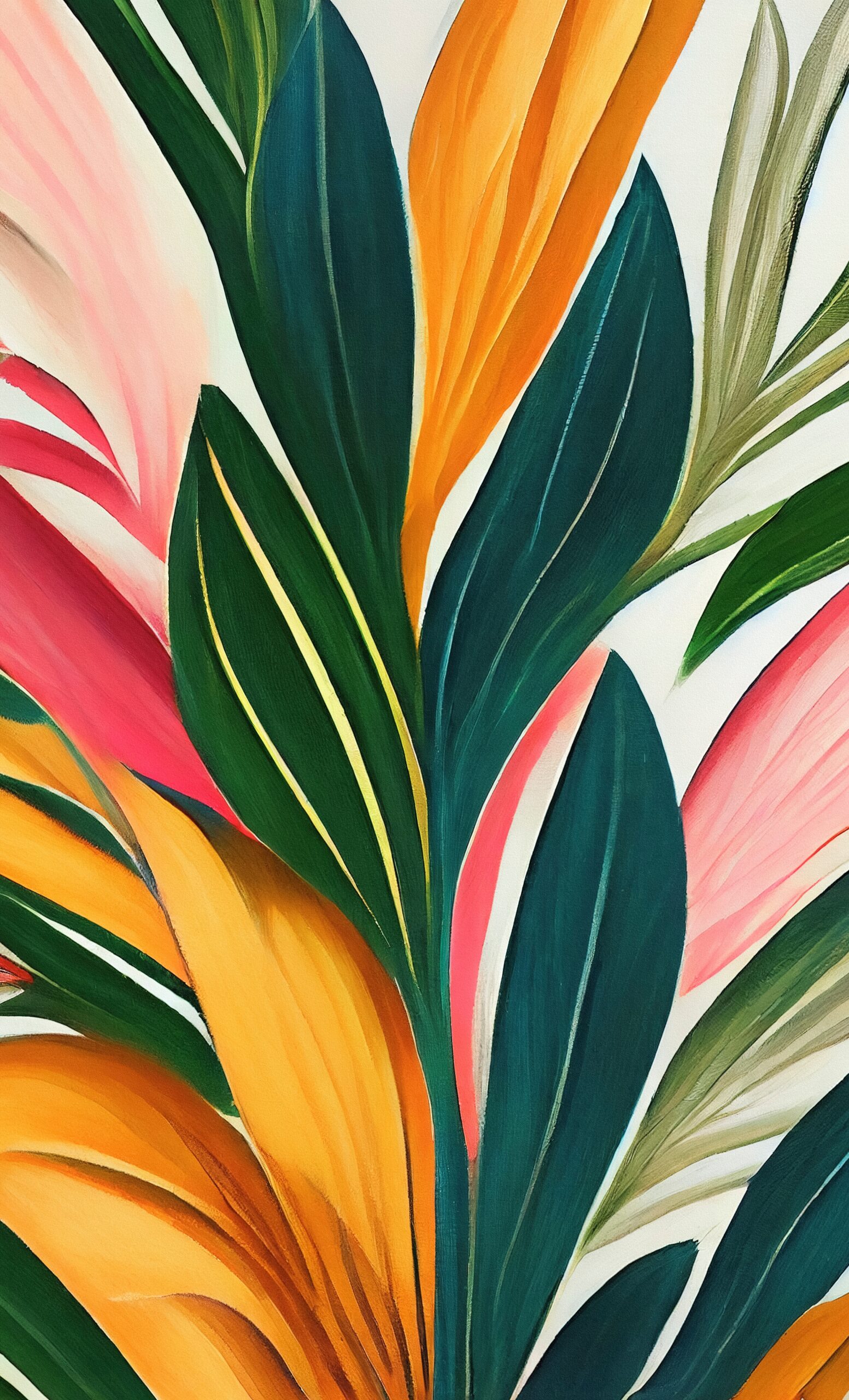 Creative,Backdrop,Of,Abstract,,Bright,Style,Flowers,And,Tropical,Leaves.