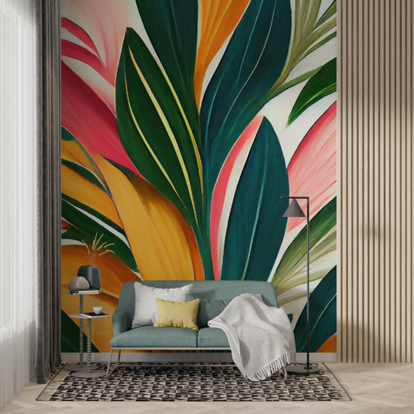 Bunte Blätter Tapete