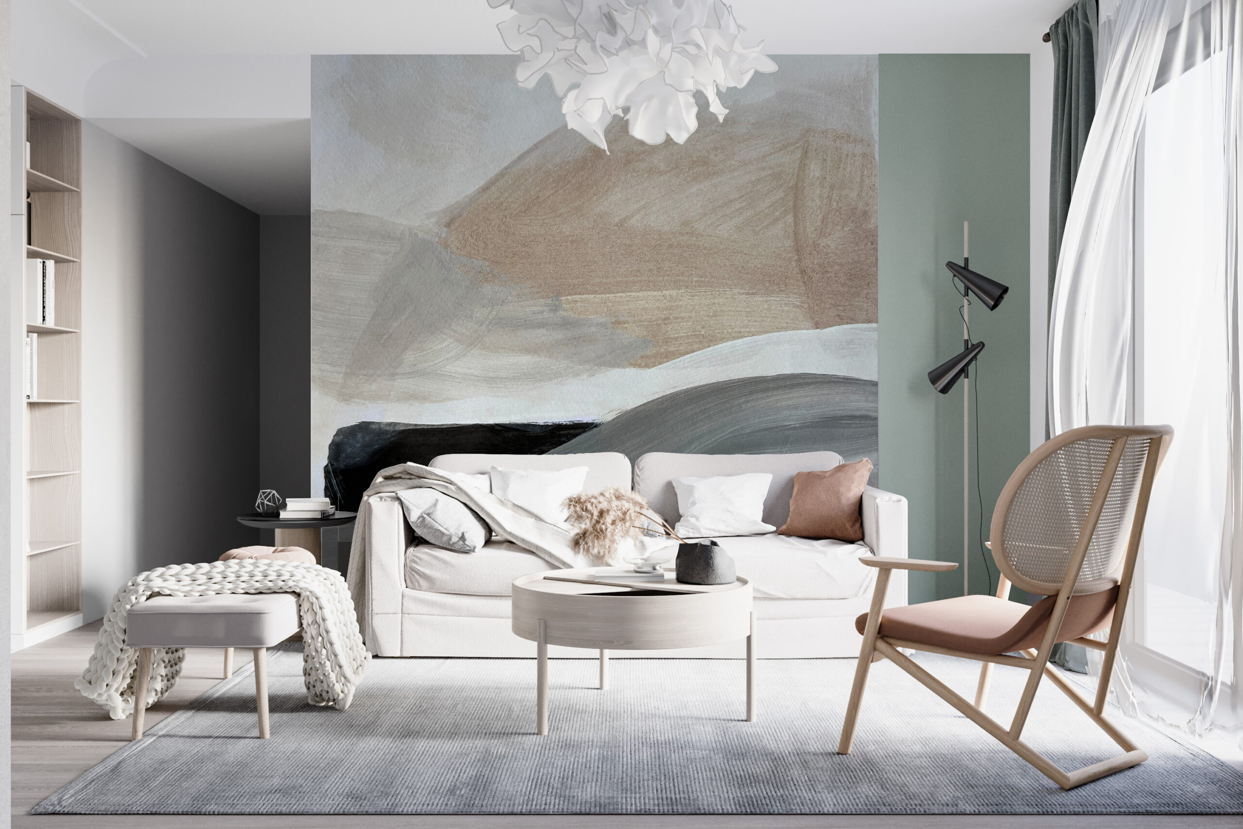 Tapete Abstrakt Grau