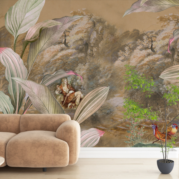 Wandbild Wald Abstraktion