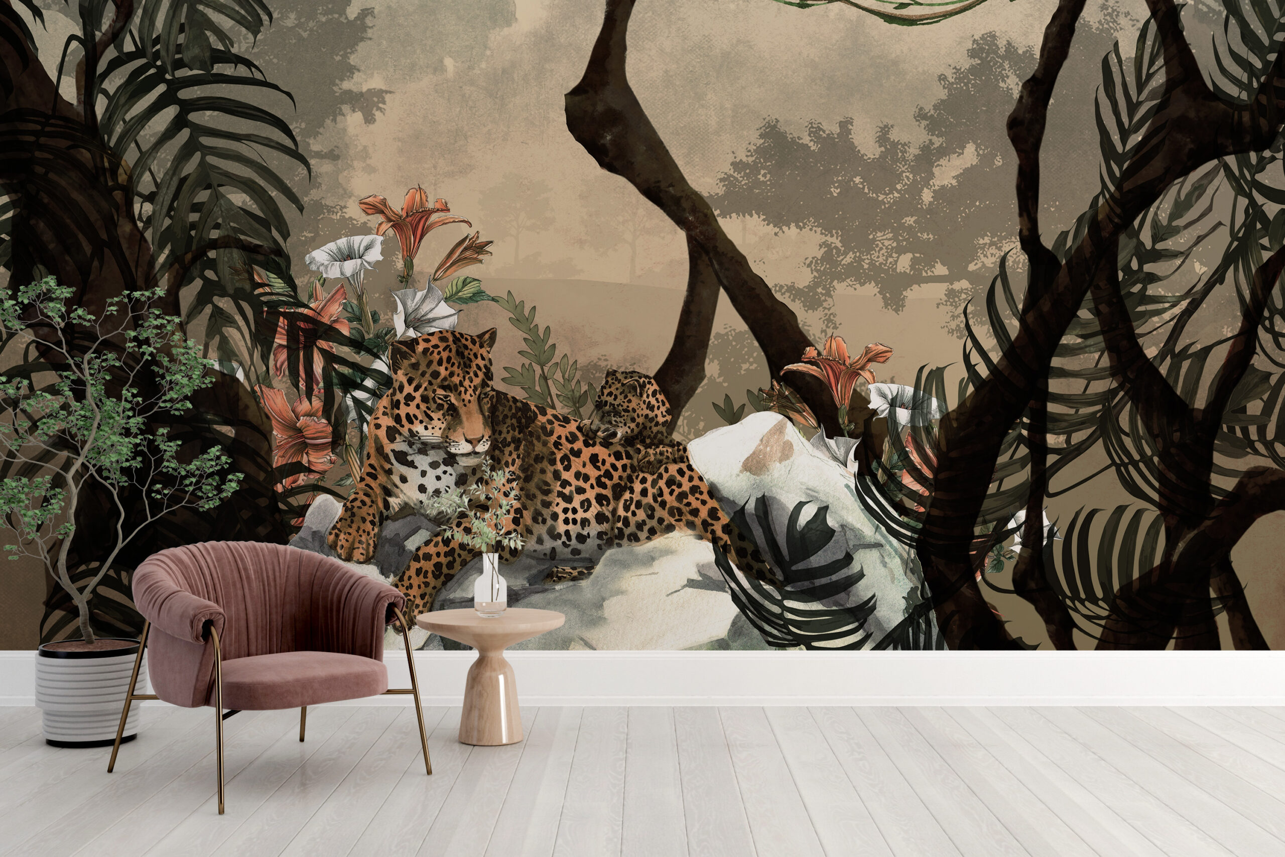 Fototapete Gepard im Dschungel