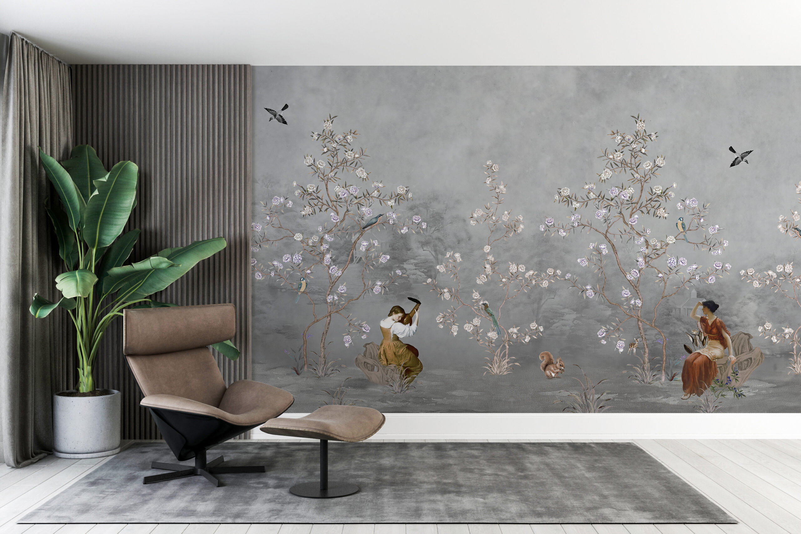 Mysteriöser Garten Abstraktion Fototapete