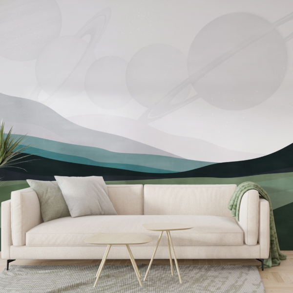 Hintergrundbild Planeten Minimalistisch