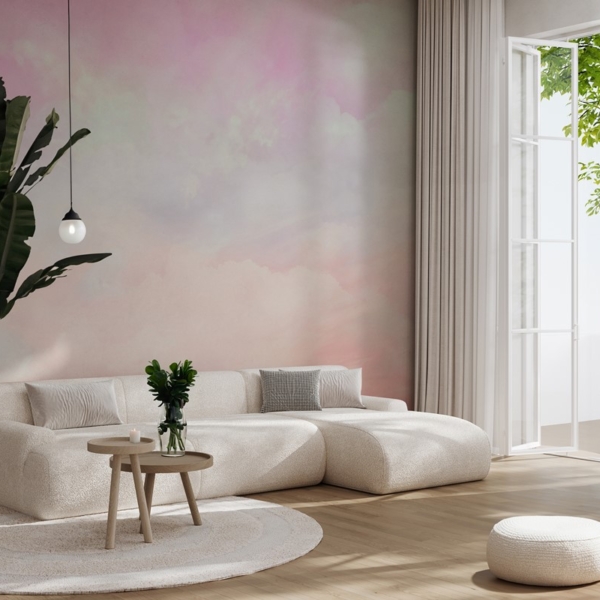 Fototapeten Rosa Nebel des Friedens