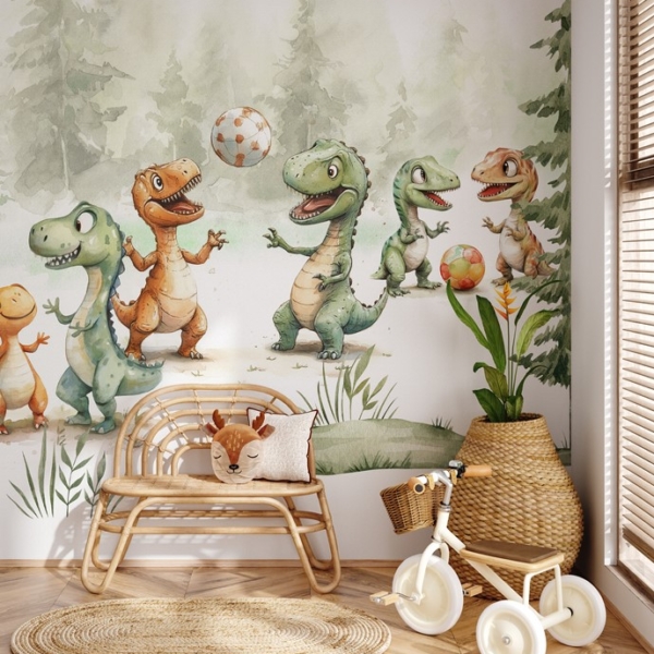 Fototapeten Dinoworld – Match Among the Trees