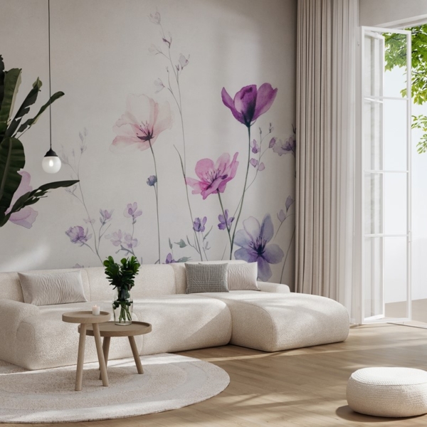 Fototapeten Lila Feldflüsterer