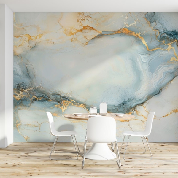 Fototapeten Goldener Fluss