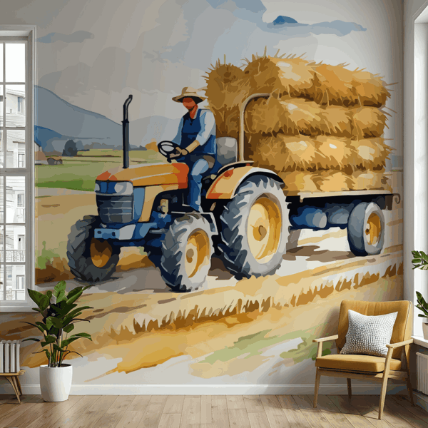 Fototapeten Strohpfad