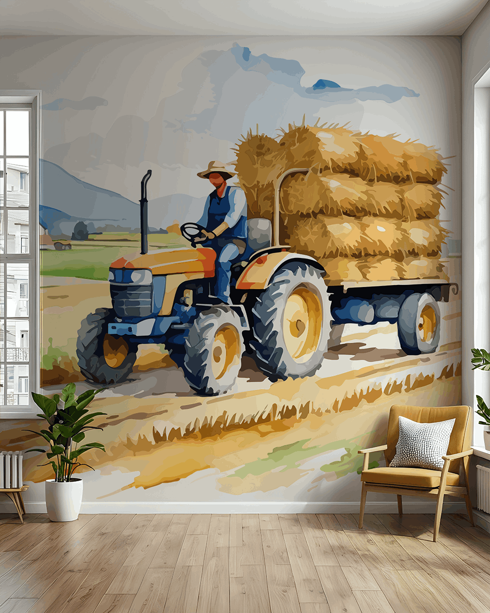 Fototapeten Strohpfad