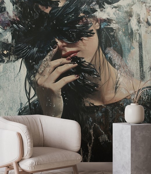 Fototapeten Schwarze Flügel des Mysteriums