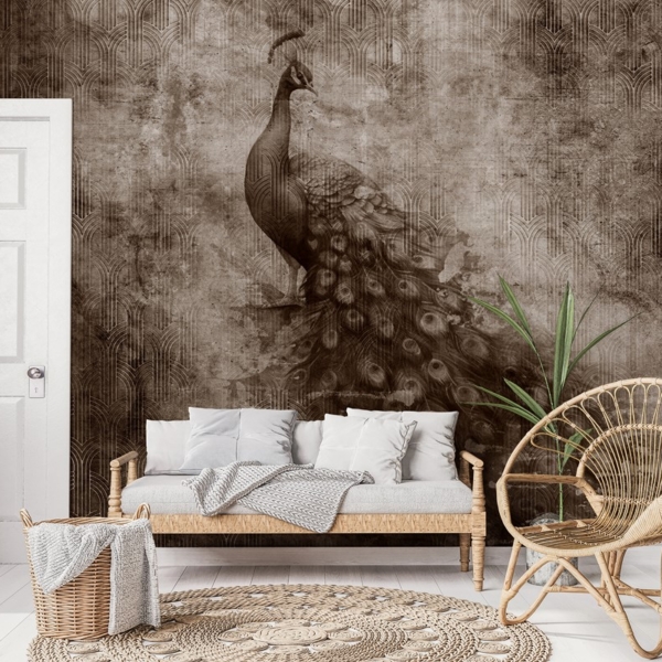 Fototapeten Vintage Pfau