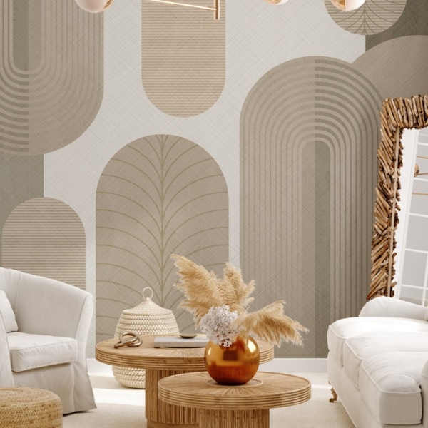 Fototapeten Beige Bögen