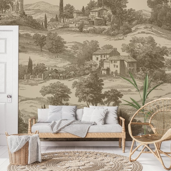 Fototapeten Landschaft in Beige