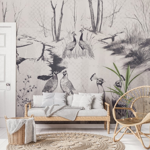 Fototapeten Vogelbalz